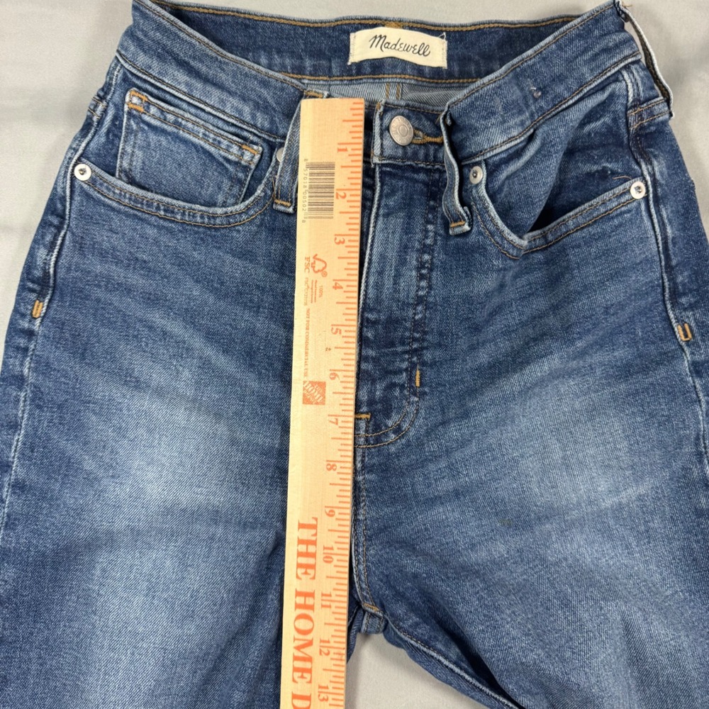 Madewell The Momjean‎ High Rise Jeans Women's 24 Distressed Medium Wash Denim - Picture 9 of 12